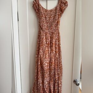 Free People Rust Floral Maxi Dress